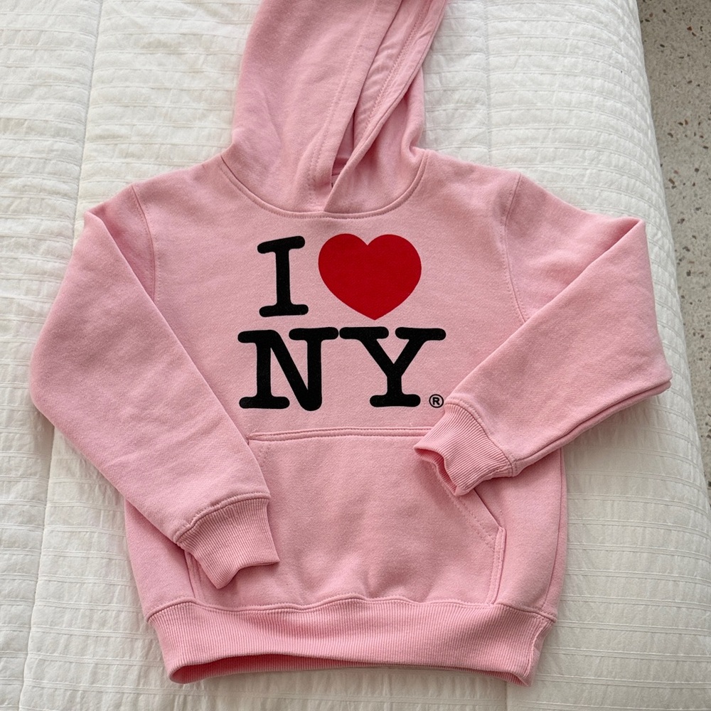 I Love NY Pink Kids Hoodie